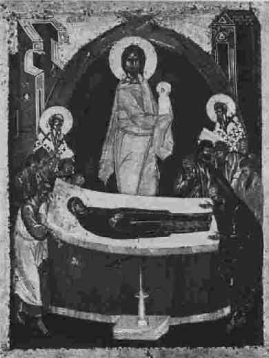 Fot.3 reprodukcja XIV wiecznej ikony Zaśnięcie